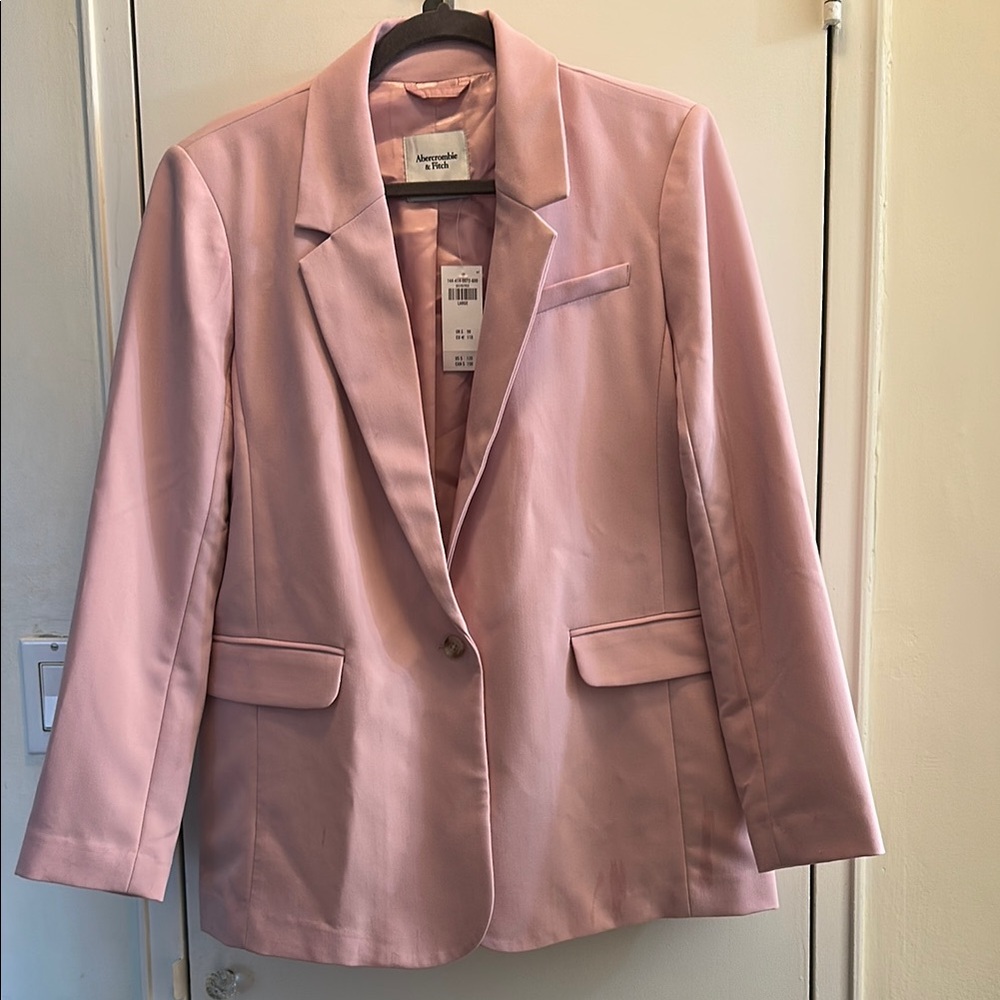 Abercrombie Pastel Pink Blazer with Notched Lapels
